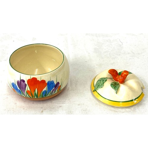 460 - Clarice Cliff jam pot Crocus pattern