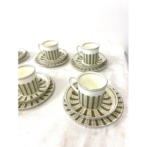 462 - Susie Cooper bone china saucers, Trio's, milk jug etc in Persia pattern