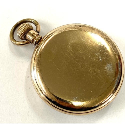 607 - Gold plated pocket watch marked Rone Leicester