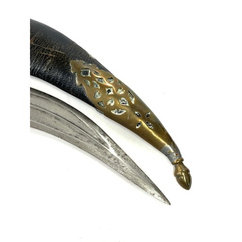 603 - Indian tiger tooth dagger (Khanjar) 19th century, bone grips not ivory, overall length 29cm