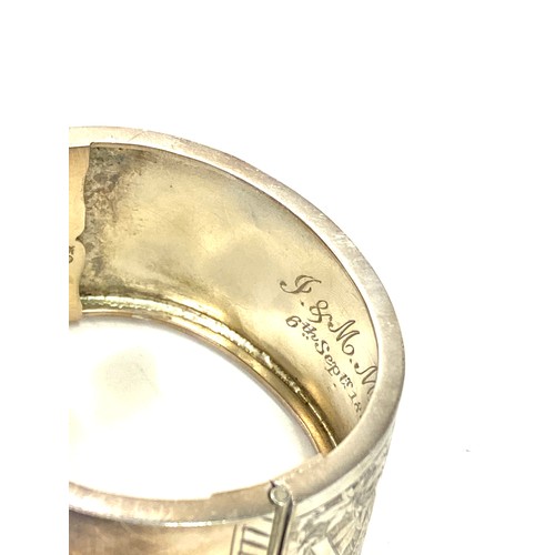 604 - Victorian silver cuff bangle, hallmark Birmingham 1882