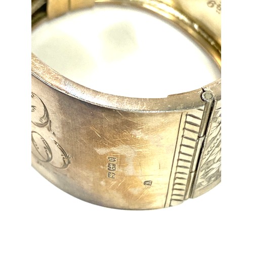 604 - Victorian silver cuff bangle, hallmark Birmingham 1882