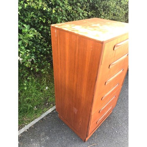 440 - Vintage 6 drawer teak G Plan chest, approximate measurements: Height 41 inches, Width 22 inches, Dep... 