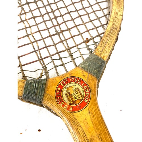 311 - Antique vintage Empress fish tail tennis racket