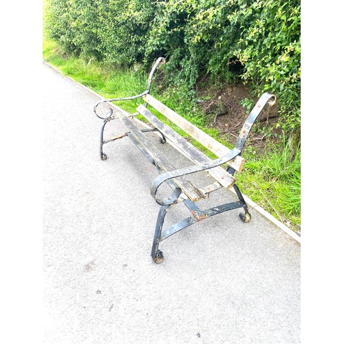 100K - Vintage garden bench, in need of repair, Height 30 inches, Length 52 inches,