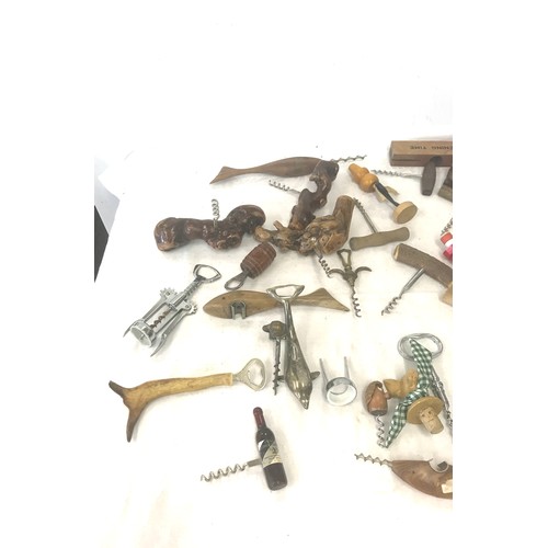 38 - Large selection of cork screws and bottle openers