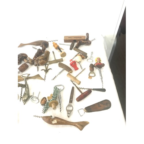 38 - Large selection of cork screws and bottle openers