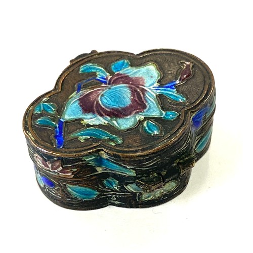 543 - Middle Eastern enamel pill box