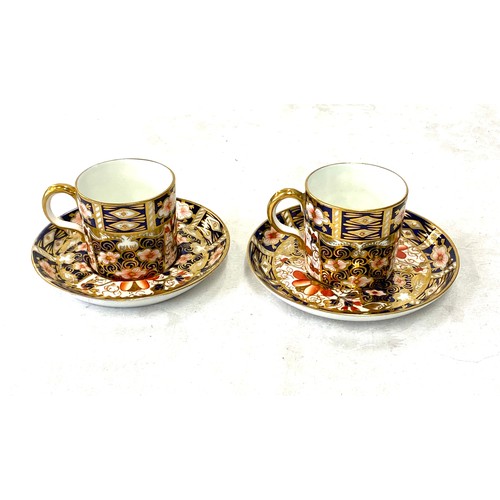 551 - Pair Royal Crown Derby coffee cups and saucers