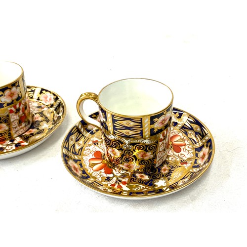 551 - Pair Royal Crown Derby coffee cups and saucers