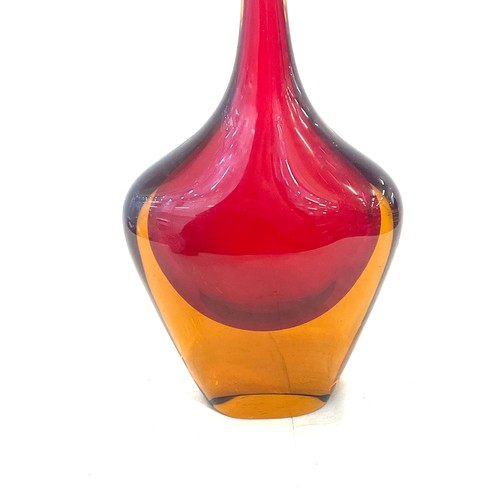 537A - Murano glass Verti art Serguso large decanter with stopper, good overall condition, approximate heig... 