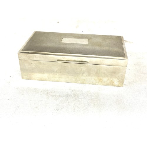 547 - Hallmarked Birmingham silver cigarette box by H.Bros