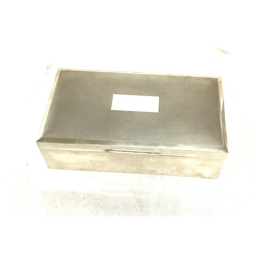 547 - Hallmarked Birmingham silver cigarette box by H.Bros