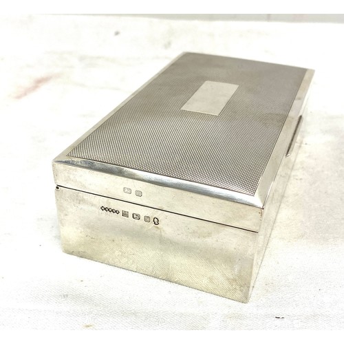 547 - Hallmarked Birmingham silver cigarette box by H.Bros