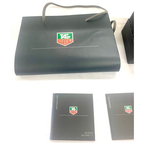 574 - Genuine original Tag Heuer Swiss watch box case complete with outer box and bag