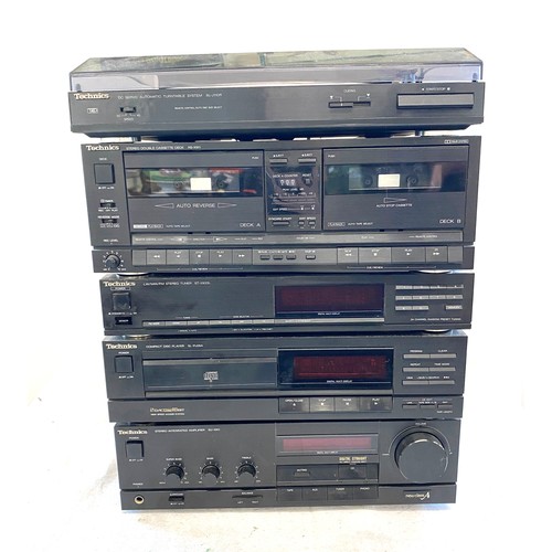 Technics stereo system with speakers, model numbers: SL
