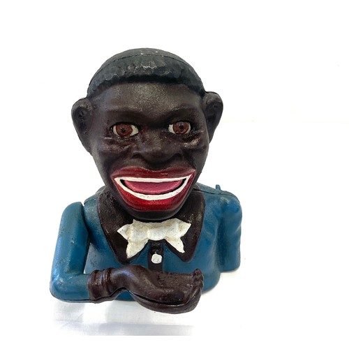 124 - Vintage novelty greedy boy cast money box