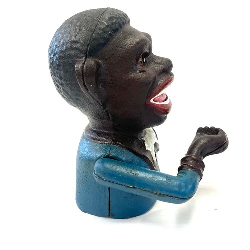 124 - Vintage novelty greedy boy cast money box