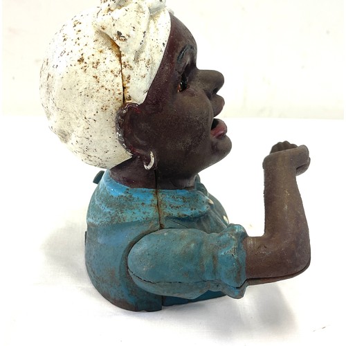 115 - Vintage Nordstrom Black lady cast money box