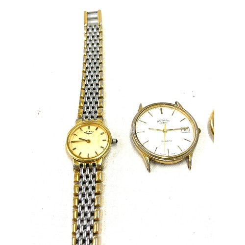 566 - Selection of 4 vintage mens / ladies wristwatch faces / straps, all untested