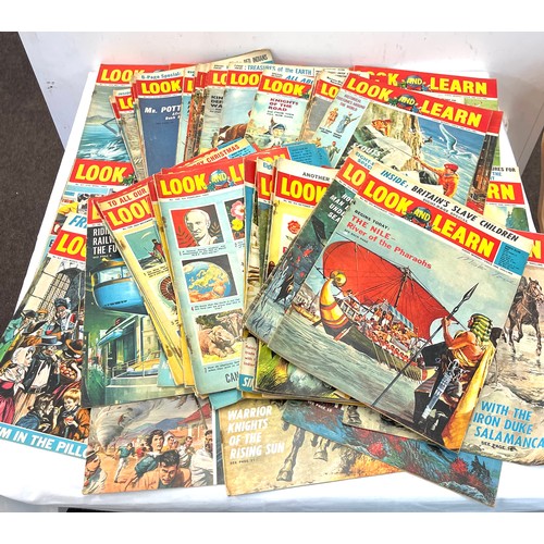 203 - Large selection of approximately 157 vintage issues of Look and Learn magazines