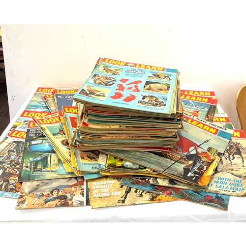 203 - Large selection of approximately 157 vintage issues of Look and Learn magazines