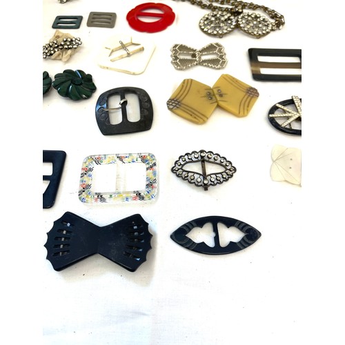 555 - Selection of antique and later ladies belt buckles