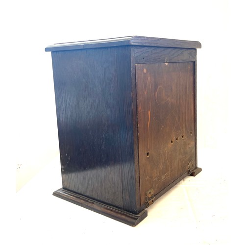 118 - Oak smokers cabinet, Height 14 inches, Width 12 inches, Depth 9.5 inches