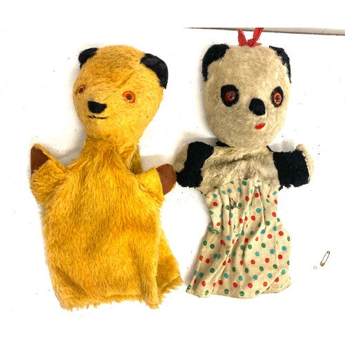 59 - Vintage sooty and sue hand puppets