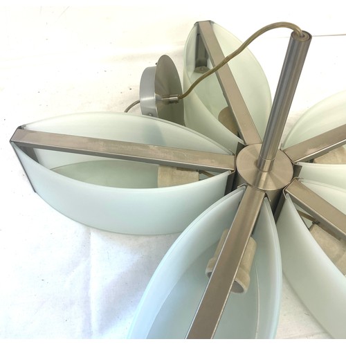 291 - Retro ceiling light fitting, approximate measurement: diameter 22 inches, Height 12 inches