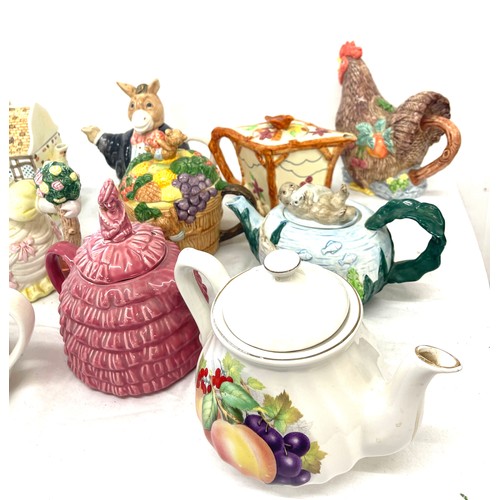 280 - Selection of 10 novelty teapots