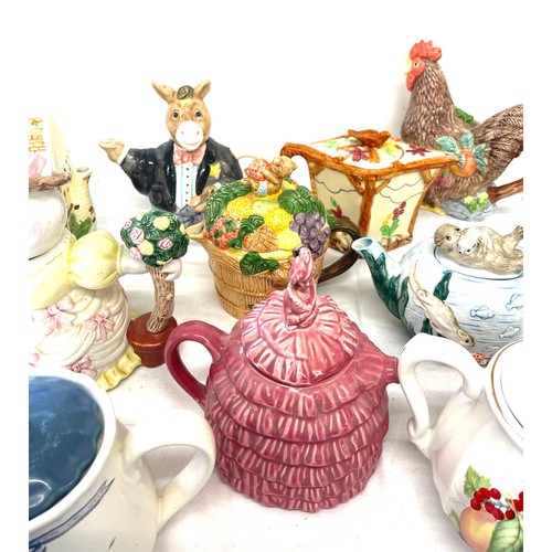 280 - Selection of 10 novelty teapots