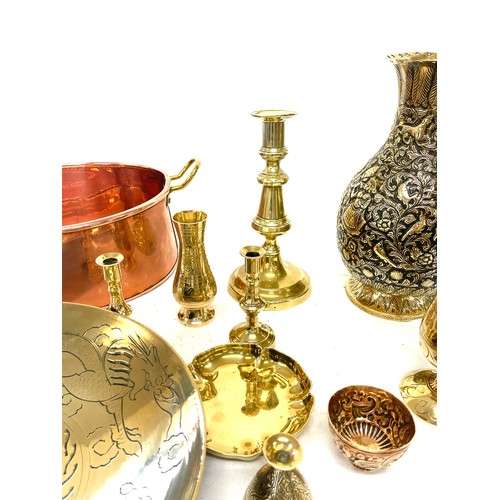 275 - Selection of metalware to include brass, copper and silver plate pieces