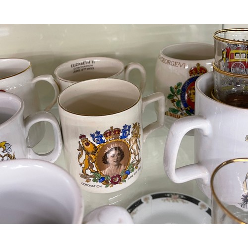 457 - Selection of commemorative pieces to include cups, framed picture etc