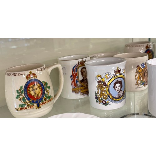 457 - Selection of commemorative pieces to include cups, framed picture etc