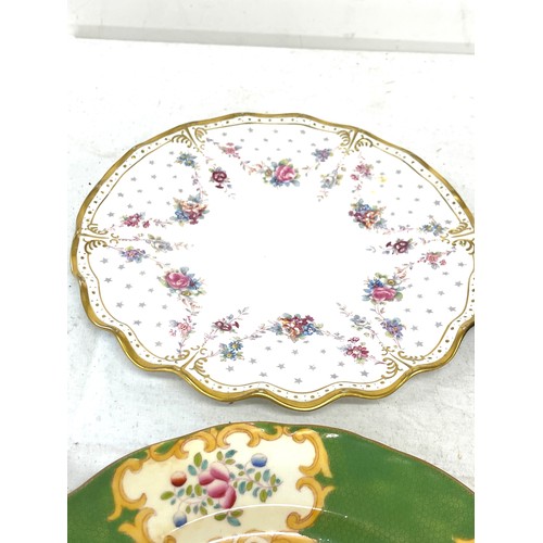 154 - 3 Pieces of Royal Crown Derby, Minton hand painted plate, all in good overall condition