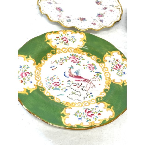 154 - 3 Pieces of Royal Crown Derby, Minton hand painted plate, all in good overall condition