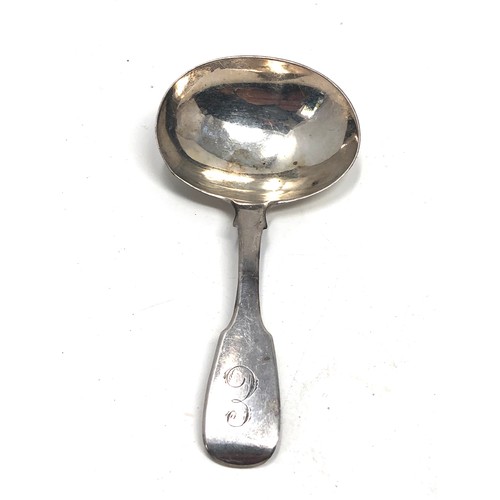 26 - Antique georgian irish silver tea caddy spoon