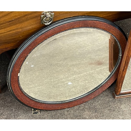 185 - 2 Wall hanging framed mirrors