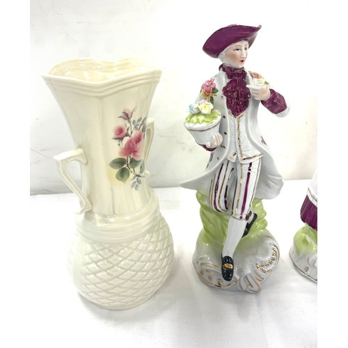 223 - Selection of vintage pottery to include vases, figures and a teapot