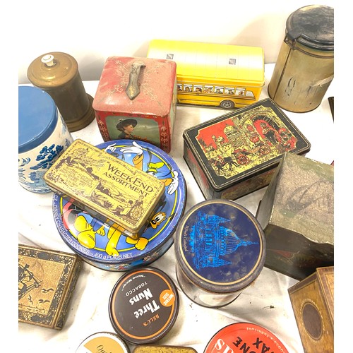 221 - Large selection of vintage advertising and other tins