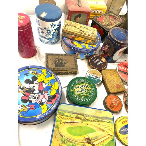 221 - Large selection of vintage advertising and other tins