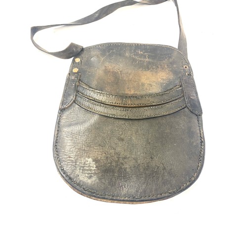 49 - Vintage leather milkman money bag