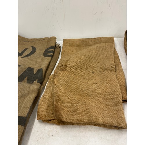 374 - Selection of vintage hessain sacks