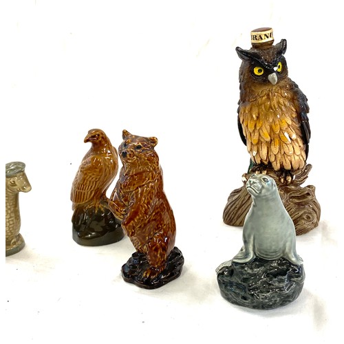 48 - Selection of miniatures to include Beswick and Wade,  Loch Ness, Eagle, bear and Seal all with conte... 