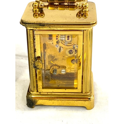 20 - Matthew Norman carriage clock, with original box and key, untested, approximate measurement: 2.5 inc... 