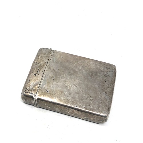 4 - Antique card case birmingham silver hallmarks 93g broken hinge in need f repair