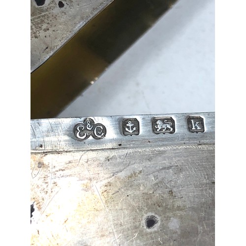 4 - Antique card case birmingham silver hallmarks 93g broken hinge in need f repair