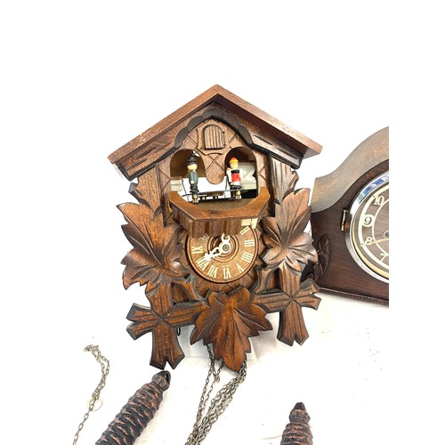 88 - German cuckoo clock, Smiths mantel clock, both untested