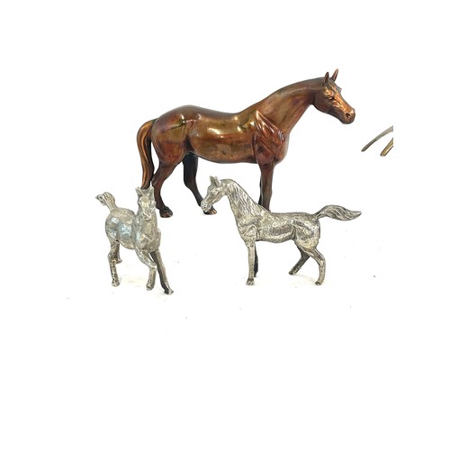 57 - Selection of metal animal ornaments to include dogs, horse etc